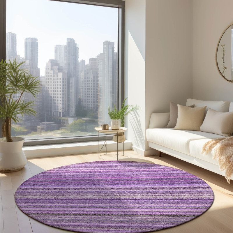 Tapis intérieur / extérieur Solomiya, Rond 8 pi