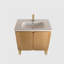 Meuble-lavabo sur pied simple 30 po avec comptoir en céramique