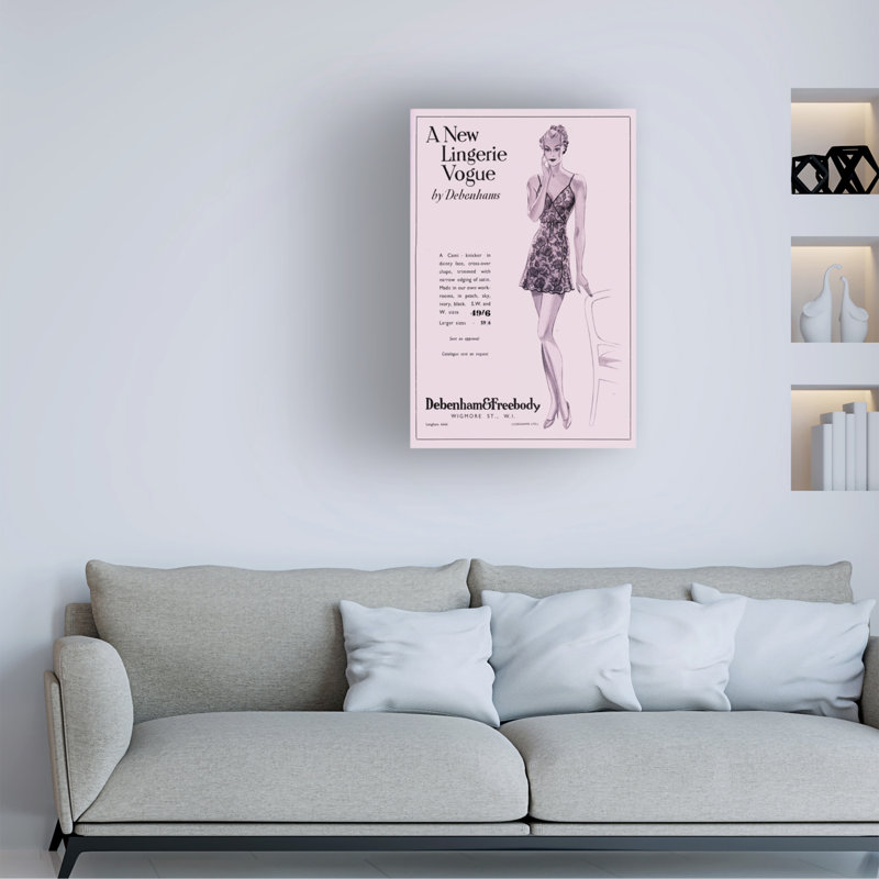 Publicité sur toile de l'artiste inconnu Debenhams, 1937, H 19 po x l 12 po