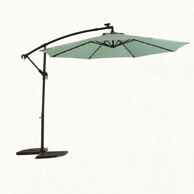 Parasol de marché à DEL 10 pi (vert foncé), Vert clair