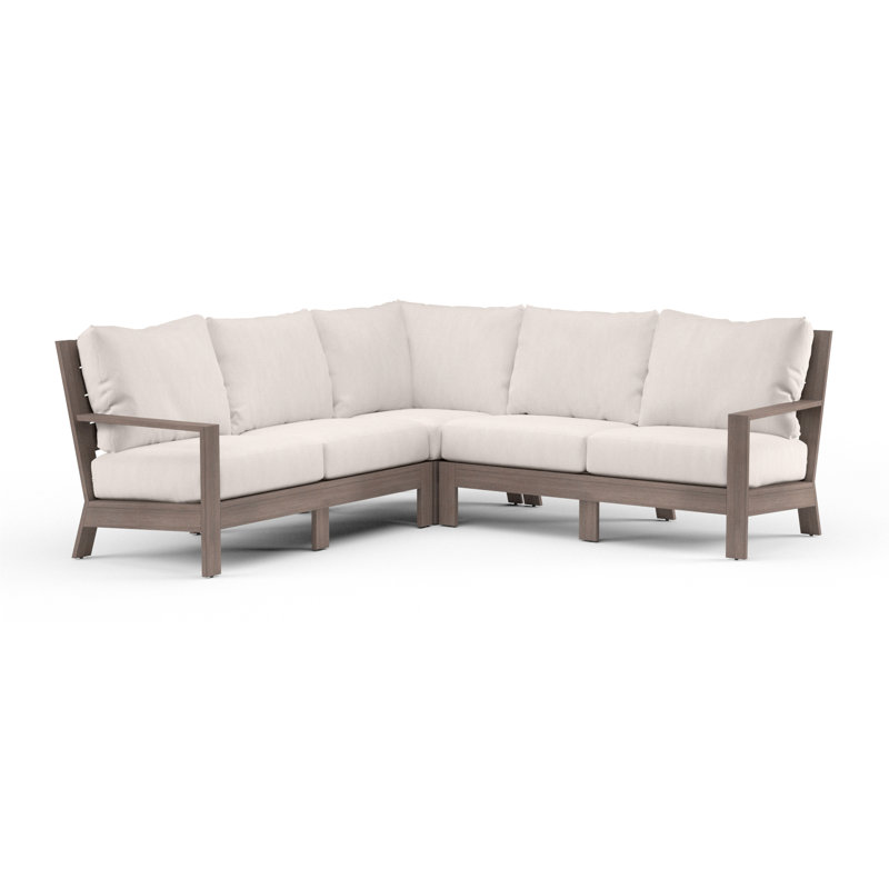 Laguna Outdoor 5 - Seat Patio Sectional, Canvas Natural Sunbrella®