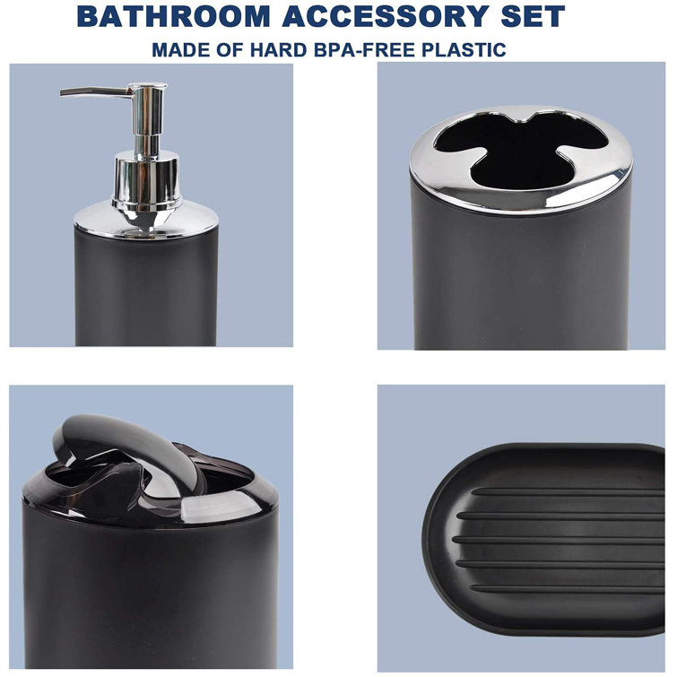 Balch 6 Piece Bathroom Accessory Set Zipcode Design Color: Black Matte