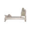 Lit Ally, similicuir blanc victorien classique en bois sculpté-121778508