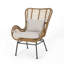 Chaise contemporaine avec revêtement durable et structure en métal stable - beige + base de rembourrage brun Trekking