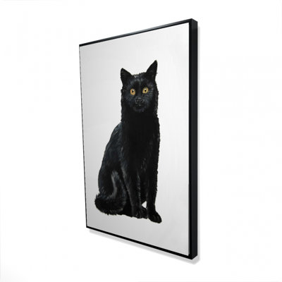 Impression d'un chat noir sur toile