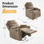 Fauteuil inclinable électrique avec fauteuil berçant, oscillant et pivotant, porte-gobelets intégrés, ensemble de 2-132790566
