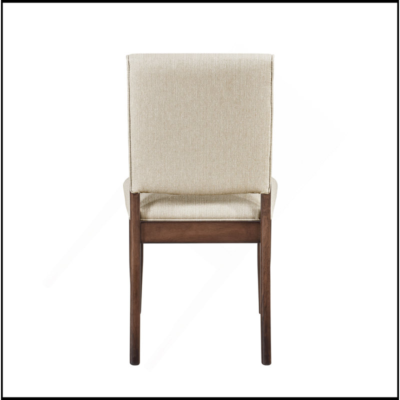 Ensemble de 2 chaises d'appoint au design moderne et rembourrées avec dossier en bois brun