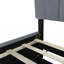 Lit plateforme en velours avec 2 tiroirs et lit gigogne simple TG