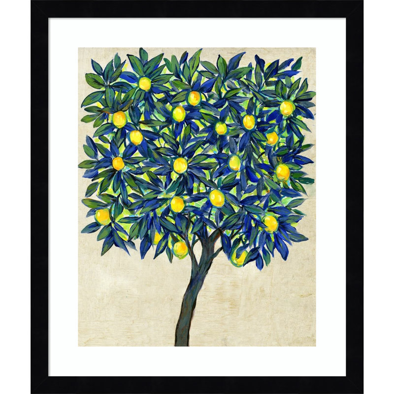 Lemon Tree Composition II by Tim Otoole, 18.25" H x 15.38" W x 0.88" D, Black