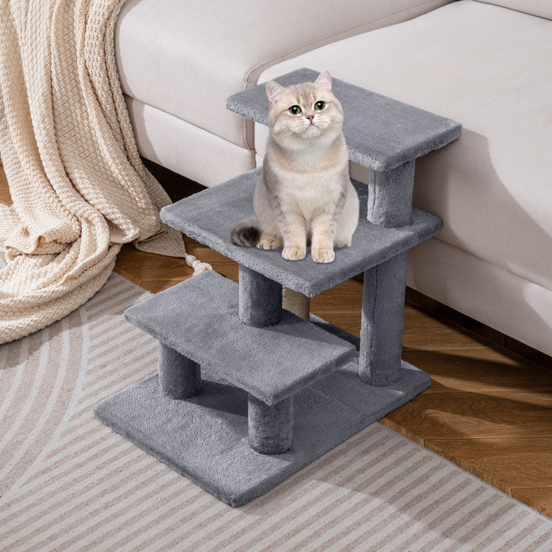 Tour pour arbre à chat 2 en 1 avec perchoirs à griffes suspendus