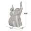 Sculpture en porcelaine argentée Glam, éléphant 11 x 5 x 7