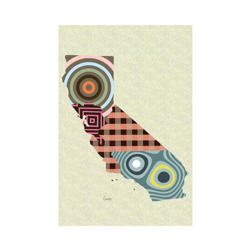 California State - Wrapped Canvas Gallery-Wrapped Canvas Giclée, 20.32 cm H x 30.48 cm W
