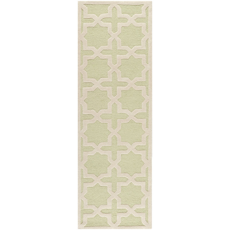 Cannen Hand Tufted Wool Geometric Rug, Runner 2'6" x 10'