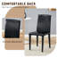 Ensemble de table de salle à manger rectangulaire pour 6 personnes, ensemble de table de salle à manger de style campagnard de 71 po avec 6 chaises rembourrées et tablette de rangement, plateau de table en bois avec structure en métal, fendu noir / bois-1064174299-1064174298