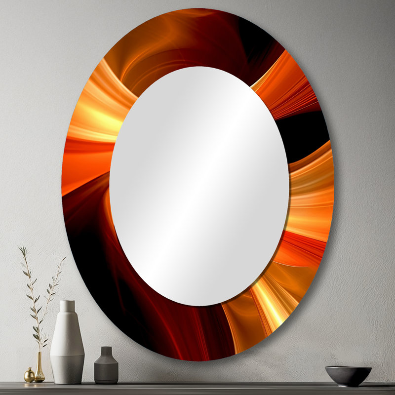 Luxton - Miroir abstrait en métal, 43 po x 33 po