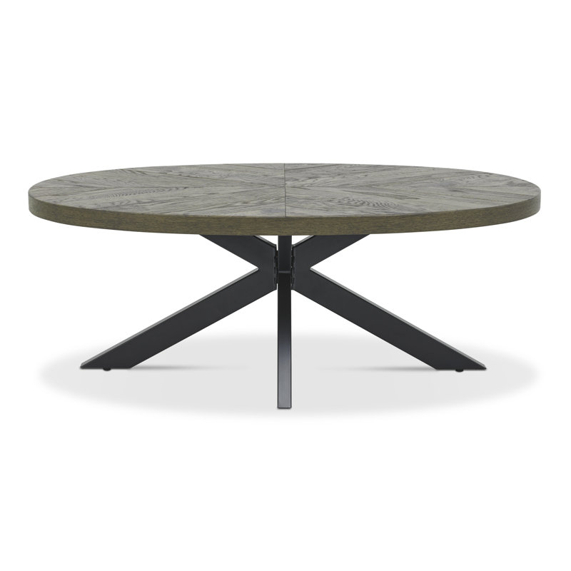 Stotts Cross Legs Coffee Table, Fumed Oak