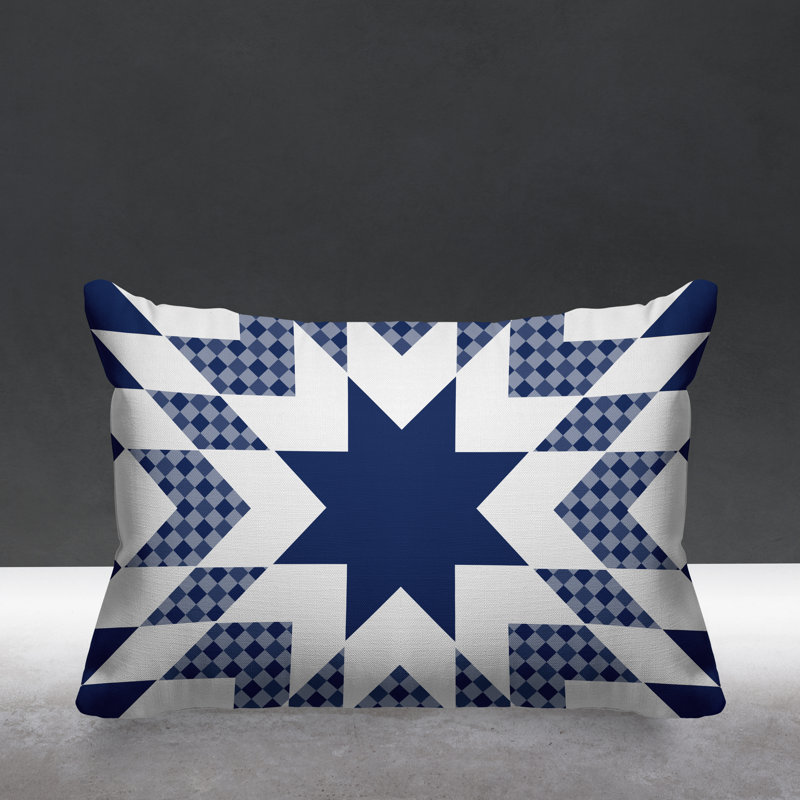 Coussin décoratif intérieur / extérieur Zozo Country, Bleu marine