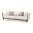 Paris Chic Curved Tuxedo Arm Sofa - Ivory
