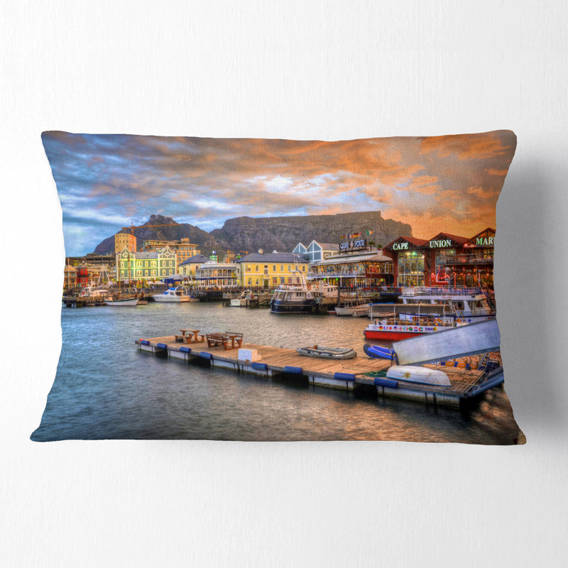 Coussin décoratif Cape Town Waterfront at Sunset