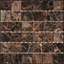 Dark Emperador 2 in. x 2 in. Grid Glossy Marble Tile