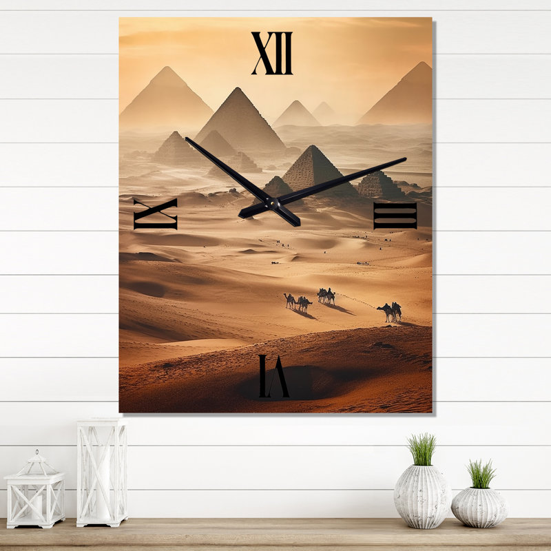 Jakeith - Horloge murale paysage surdimensionnée, H 32 po x l 16 po x P 1 po