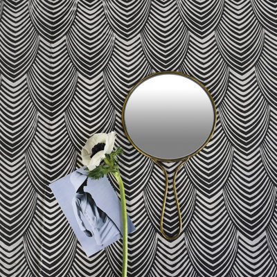 Miroir lena à la main, laiton-laiton rond