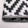 Tapis de camping en plastique noir et blanc