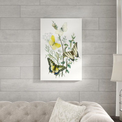 British Butterflies II - Painting on Canvas