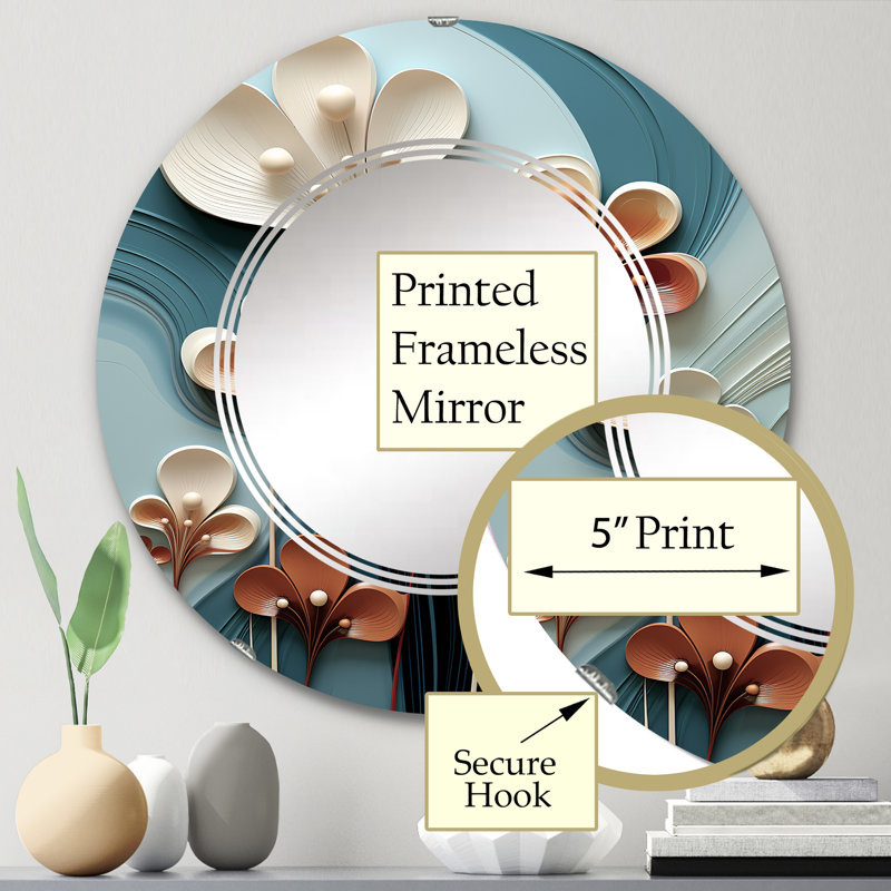 Miroir mural rond Gerstle, 24 po x 24 po