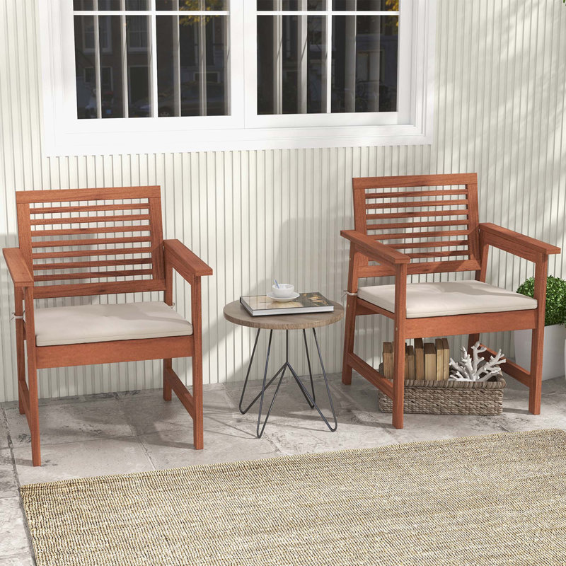 Chaise de salle à manger d'extérieur avec coussin Barbaraa