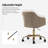 Adan Modern Velvet Task Chair with  Wood Frame and Back-1436001272
