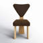 Chaise d'appoint à dossier en velours Perci