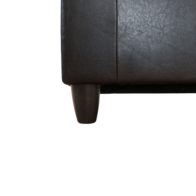 103.5" Wide Microfiber Sofa & Chaise, Left Hand Facing, Espresso Microfiber