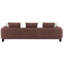 Canapé en tweed marron avec 3 coussins Maroon