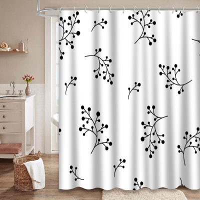 Rideau de douche avec 12 crochets