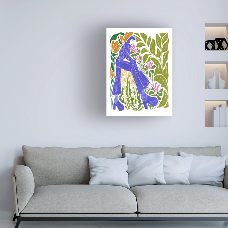 Œuvre sur toile bolologique Jenny Liz Rome Jlr Rosealie, H 47 po x l 35 po