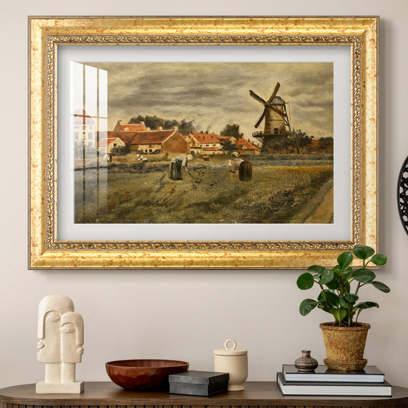 La récolte des pommes de terre, 1875 - Henri De Braekeleer - Estampe encadrée sur mesure, 20x28 INNER SIZE