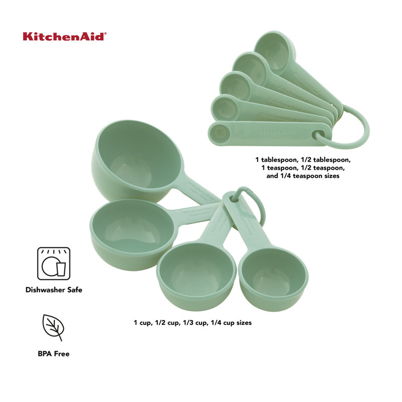 KitchenAid® Universal Measuring Cup and Spoon Set, 9 Piece, Pistachio