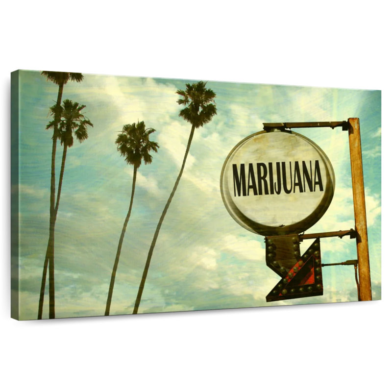 Vintage Marijuana Sign, 16" H x 24" W