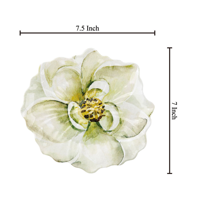 12-Piece Magnolia 7 1/2" Melamine Plate