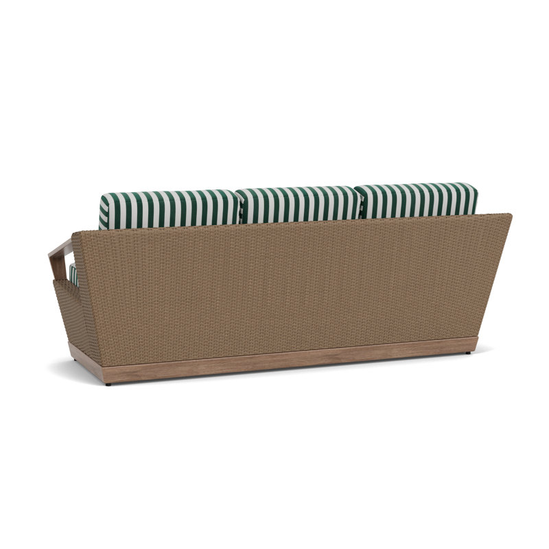 Charisma Outdoor 3 - Seat Patio Sofa, Safari green/white stripe