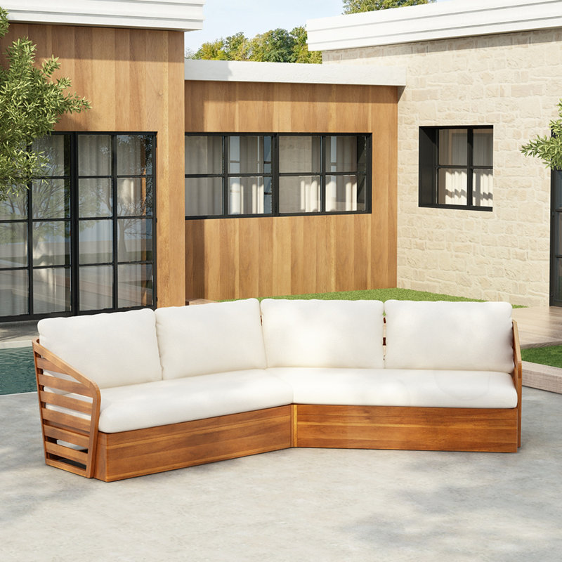 Canapé modulaire de patio avec coussin