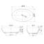 Baignoire de trempage autoportante 67 * 39,62 * 22 pouces, surface solide, finition mate, blanc et noyer, conception simple pour les espaces de salle de bain Surface 67 pouces, conception ergonomique, décoration d'hôtel