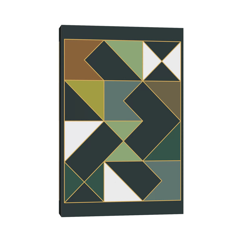 Deco Geometric II - Print on Canvas, 66.04 cm H x 45.72 cm W x 1.91 cm D, Wrapped Canvas