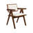 Retro Upholstered Dining Arm Chair Wooden Framed Side Chair-118606648