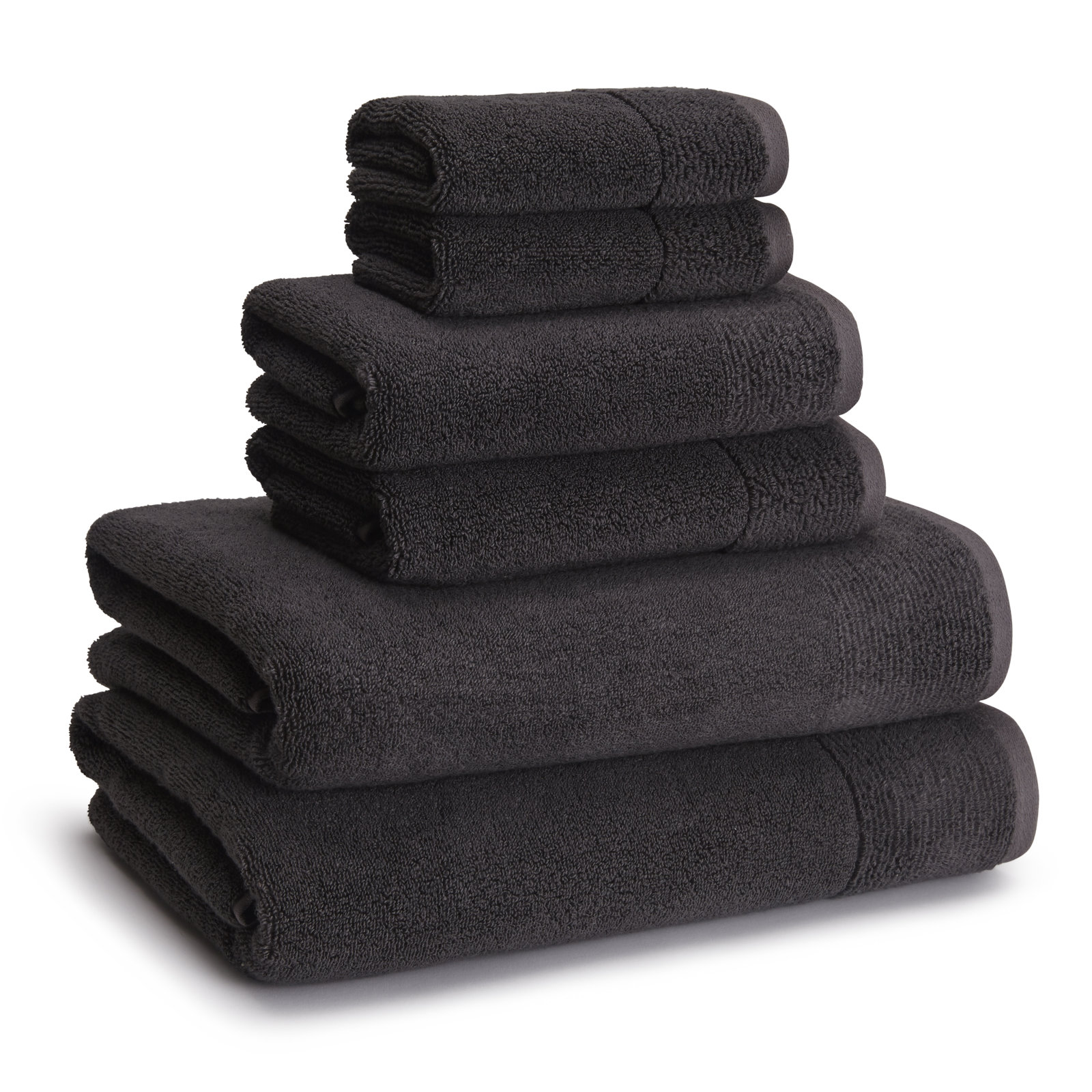 Maven Plush Hand Towel, Coal
