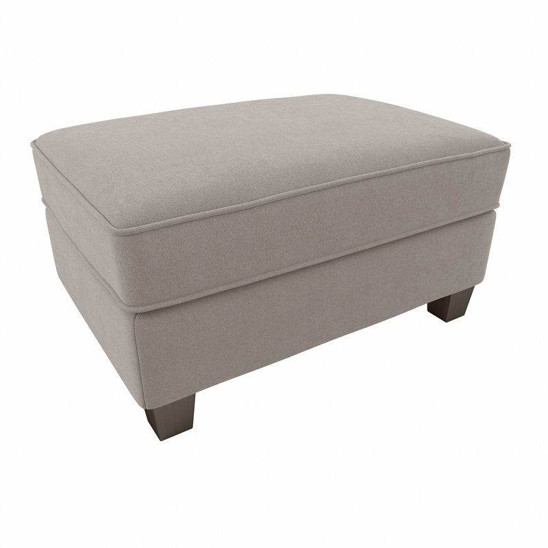 Repose-pieds de rangement rectangulaire de 34,49 po Alitza, Beige