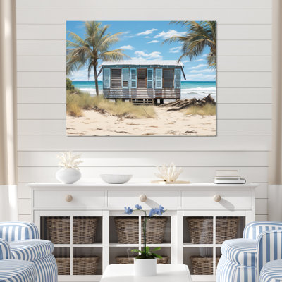 «Beachside Cottage Charm II - Coastal Windows», art mural