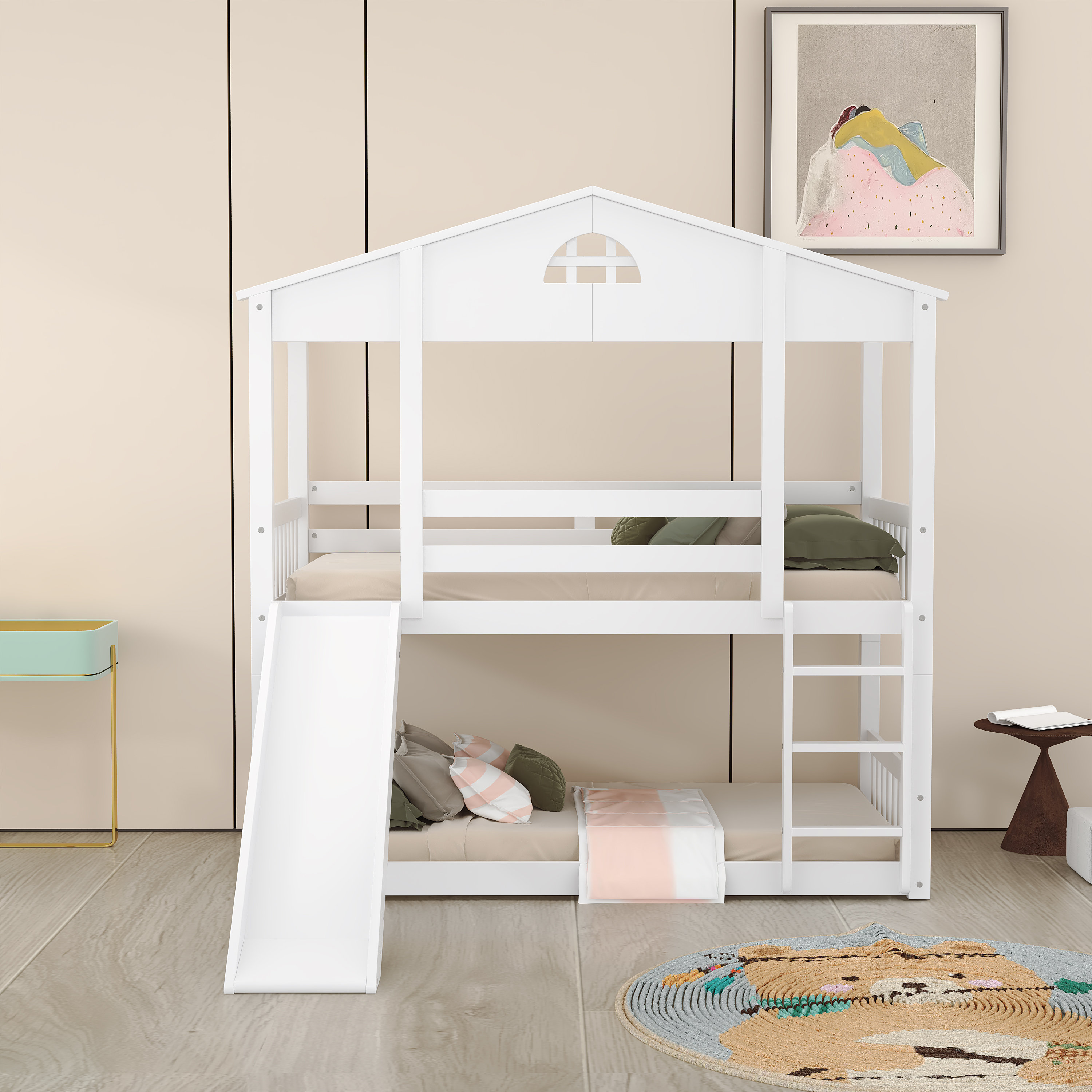 Harper Orchard Kanab Kids Twin Over Twin Bunk Bed | Wayfair