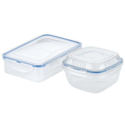 Food Storage - Set of 2 Containers and 2 Lids
